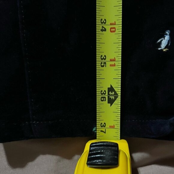 Talbots Navy Velveteen Embroidered Winter Penguins Christmas Holiday Pants 2P - Picture 8 of 10